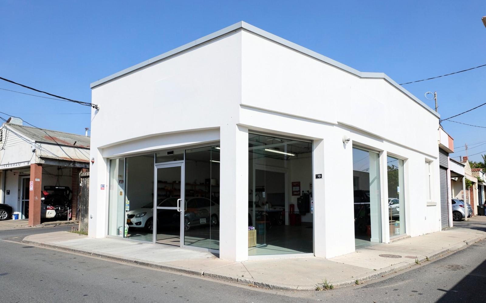 Exterior of the Alex Foreign Motors shop building in Bethlehem, Pennsylvania